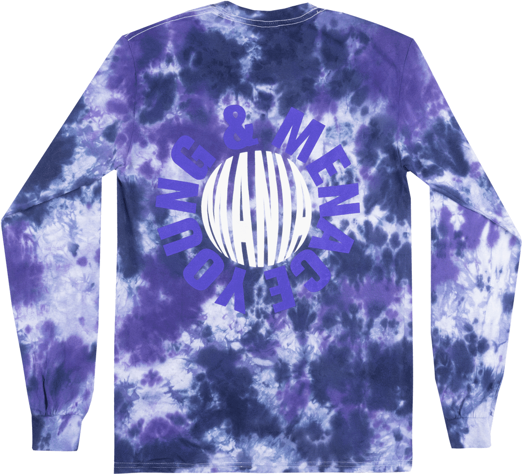 Fall Out Boy Young & Menace Tie Dye Long Sleeve Shirt - Long-sleeved T-shirt (1133x1000), Png Download