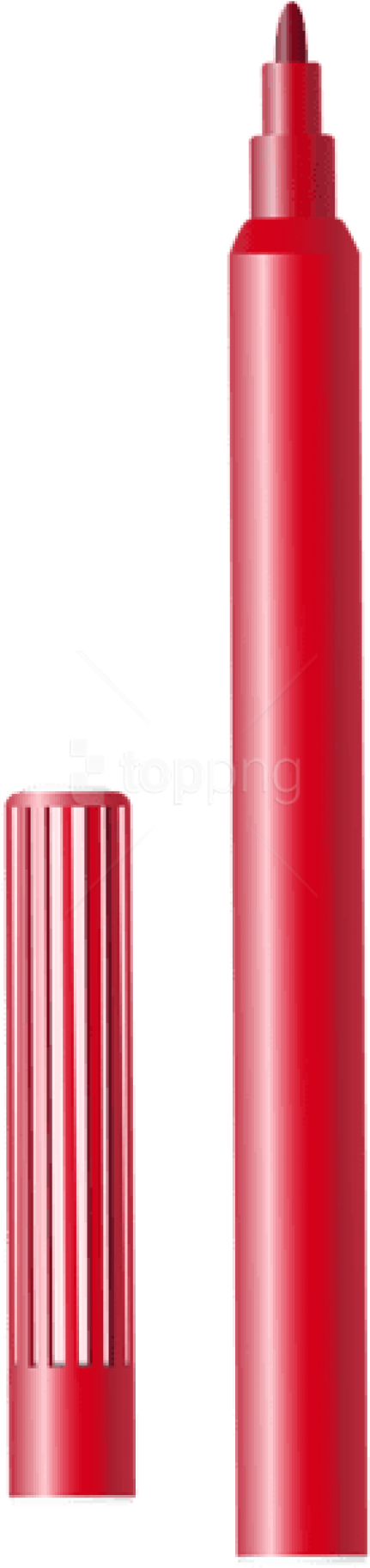 Free Png Download Red Felt Tip Pen Clipart Png Photo - Felt Tip Pen Clipart (480x1883), Png Download