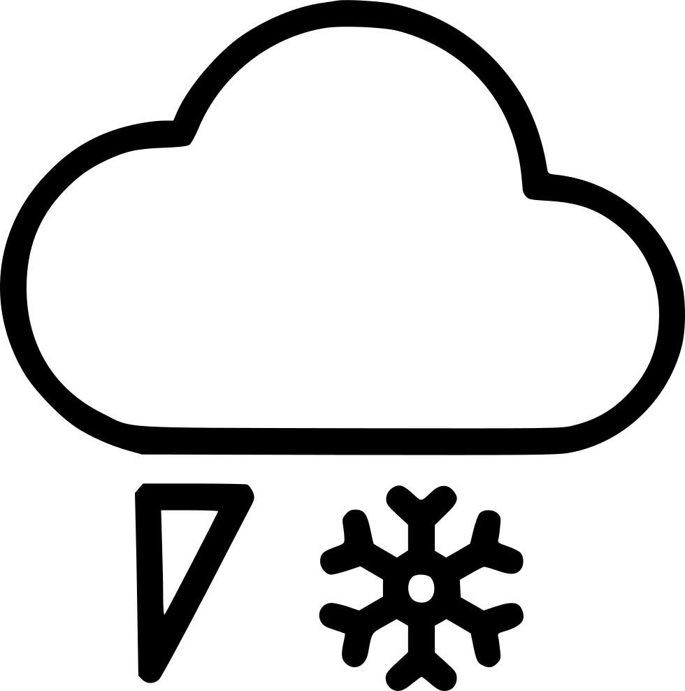 Rain Snow Sleet Flake Svg Png Icon - Snow (980x988), Png Download