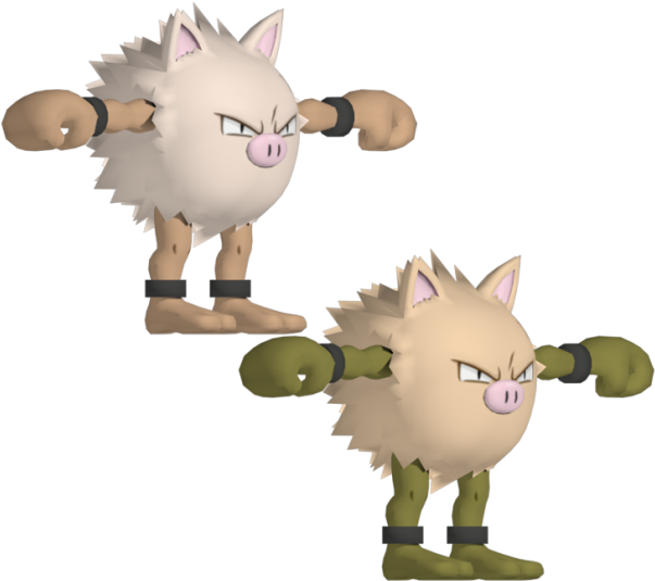 Primeape 3d Model - Cartoon (620x537), Png Download