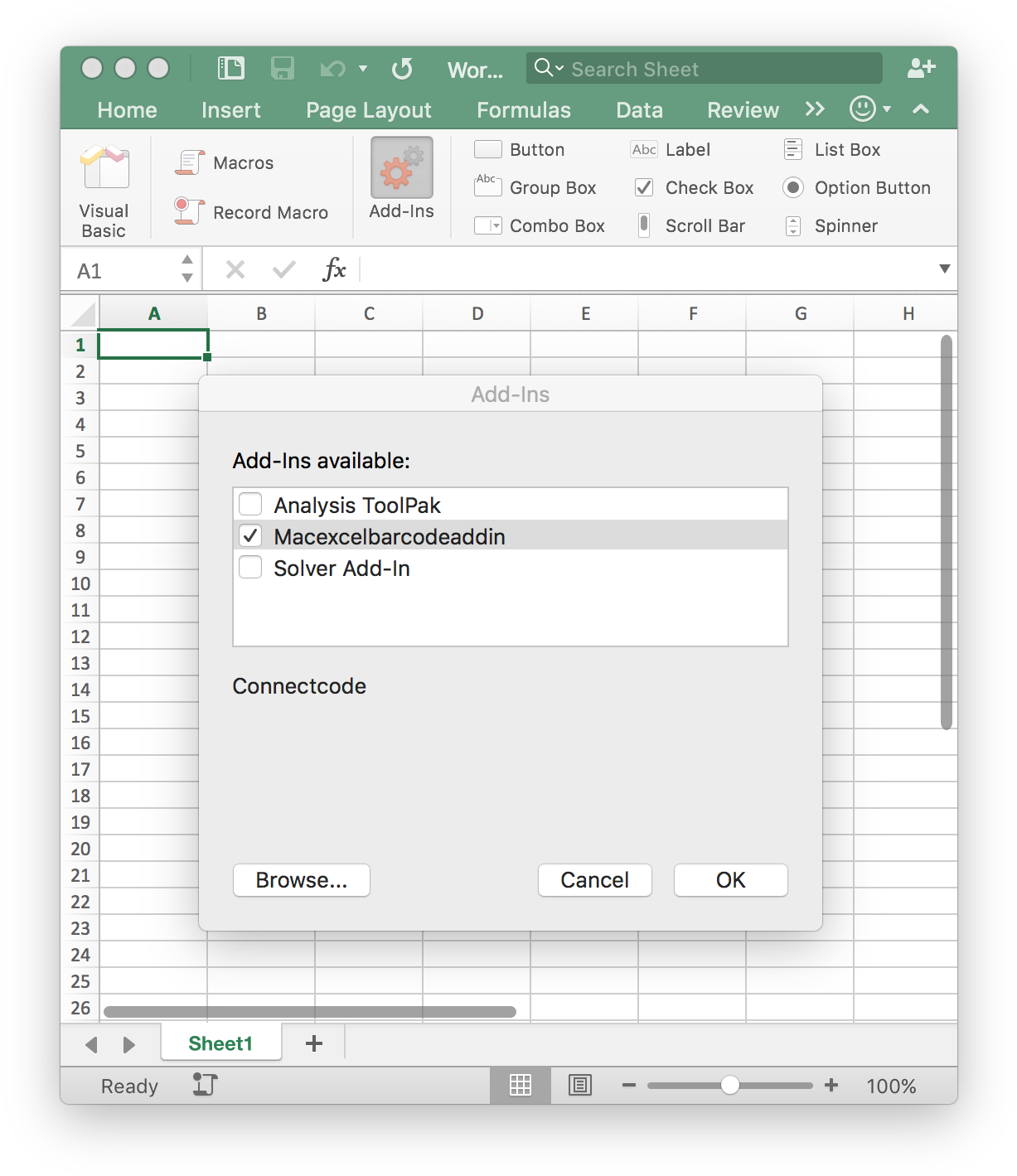 In The Developer Tab, Click On The Add-ins Button - Ssh Tool (1250x1444), Png Download