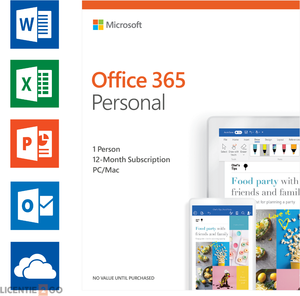 Office 365 Personal 2019 (1250x1080), Png Download