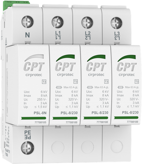 Spd Psl Type 3 3ph L L L N Pe Imax 8ka 400v Ac - Electronics (1024x730), Png Download