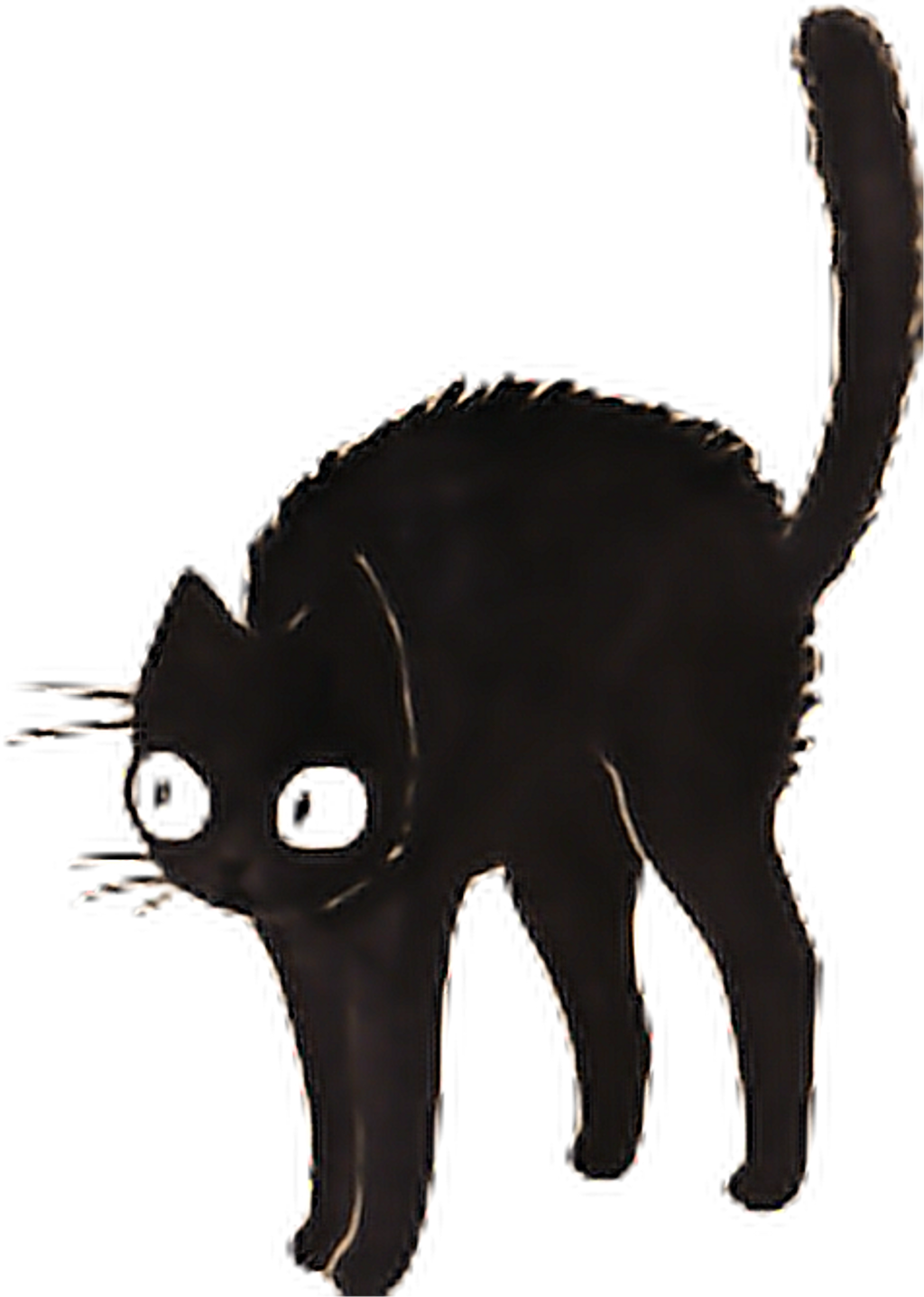 #cat #cats #black #blackcat #dark #tumblr #sticker - Cat (1024x1437), Png Download
