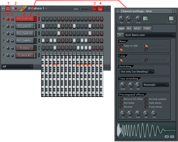 Généralité Fenetre Séquenceur - Fl Studio Sampler (732x586), Png Download