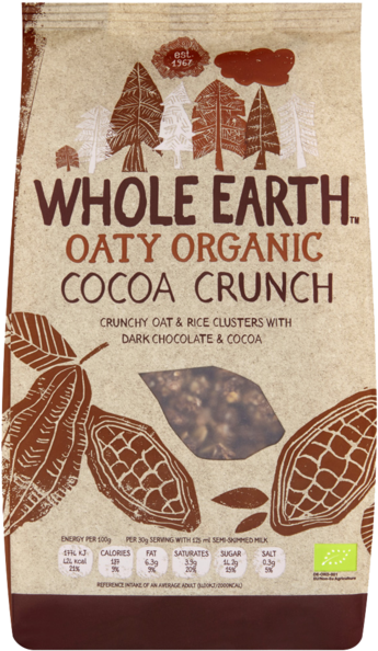 Whole Earth Oaty Cocoa Crunch (600x600), Png Download