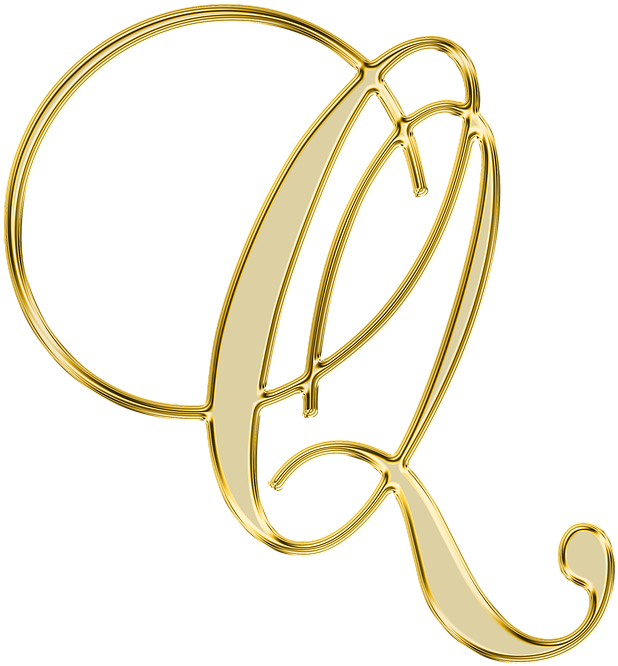 Alfabeto Decorativo Dourado Png - Letter Q Gold Png (720x720), Png Download