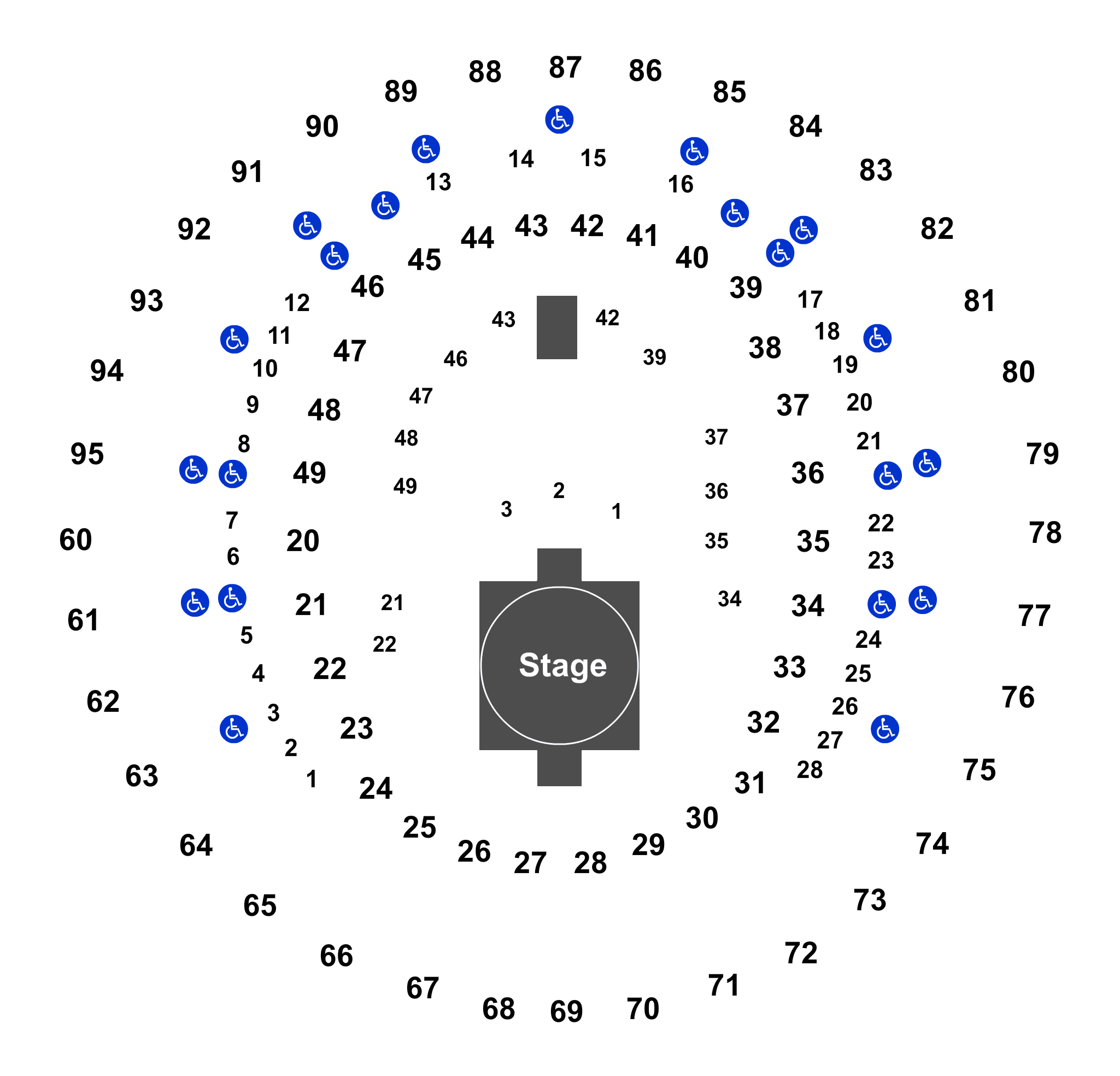 Iheartradio Country Festival - Monster Jam Frank Erwin Center Seating Chart (2100x2100), Png Download