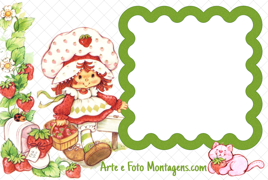 Molduras Png Personagens M P - Vintage Strawberry Shortcake Art (898x602), Png Download
