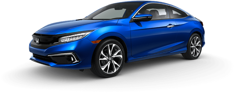 Aegean Blue Metallic - 2019 Honda Civic 2 Door (880x495), Png Download