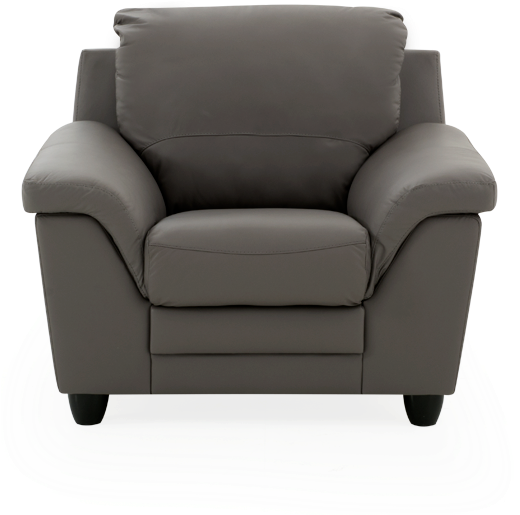 Image For Grey Armchair With Leather Seat From Brault - Club Chair (519x804), Png Download