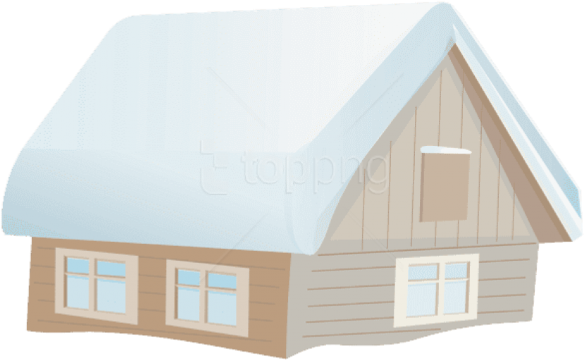 Free Png Transparent Winter Simple House Png - Roof (850x547), Png Download