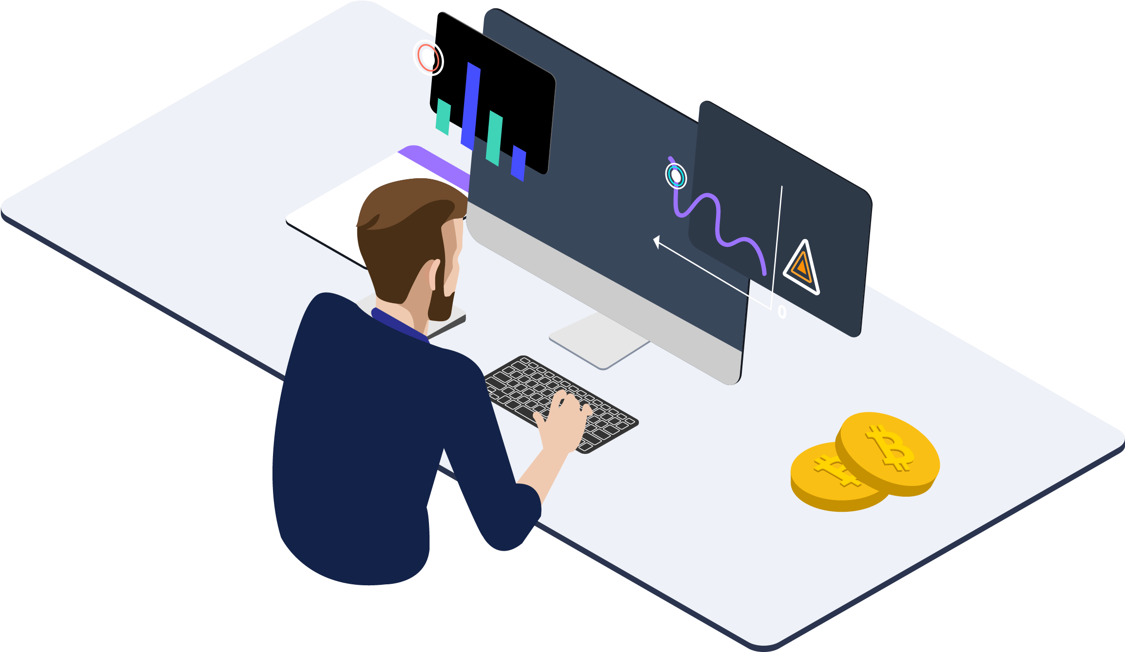 Exchange Valet Trader - Graphic Design (2337x1368), Png Download