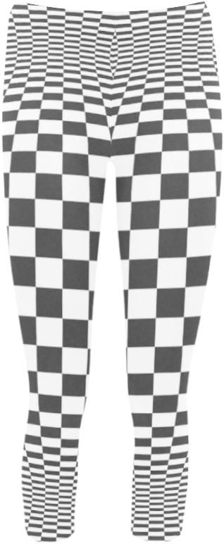 Optical Illusion Checkers Chequers Capri Legging - Chex Pants For Mens (1000x1000), Png Download