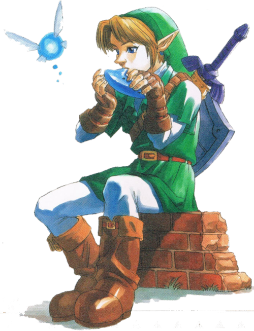 The Legend Of Zelda - Legend Of Zelda Link Ocarina Of Time (500x653), Png Download