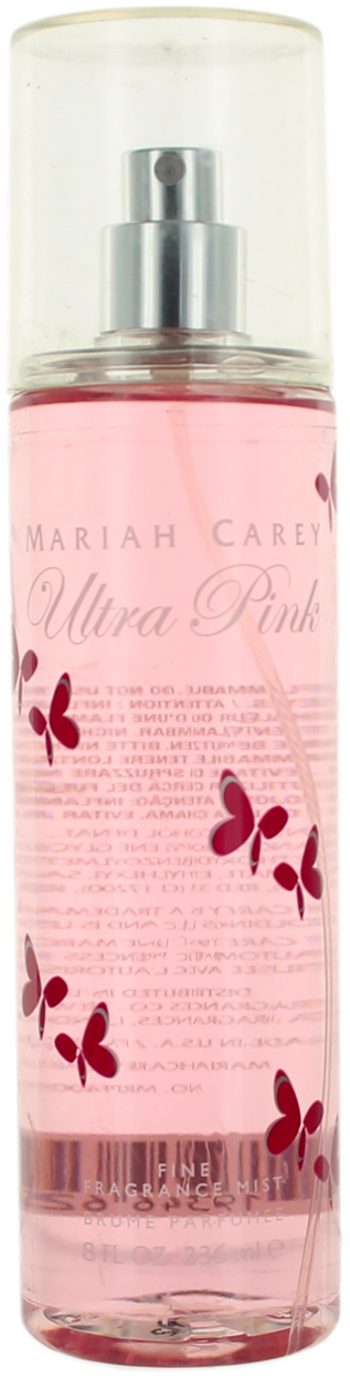 Ultra Pink By Mariah Carey For Women Body Mist Spray - Bottle (350x1271), Png Download