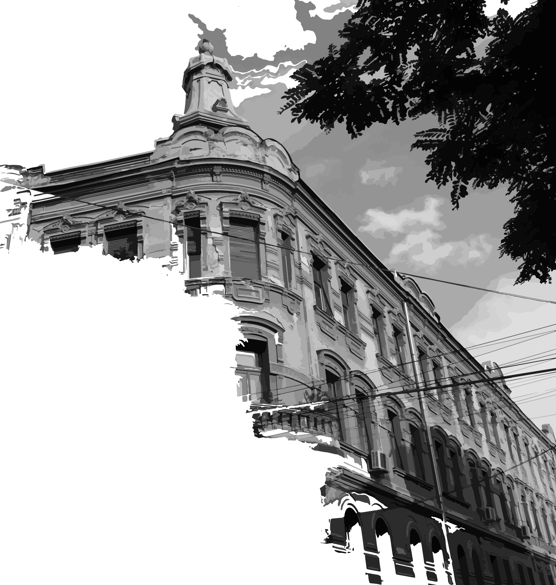 Timișoara Premium Exposed City - House (1934x2038), Png Download