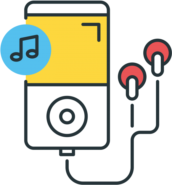 Music Player Png Transparent Icon - Circle (866x650), Png Download