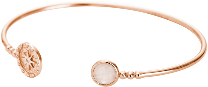 Lucky Coin Cuff Rose Quartz Image - Bracelet (939x1024), Png Download