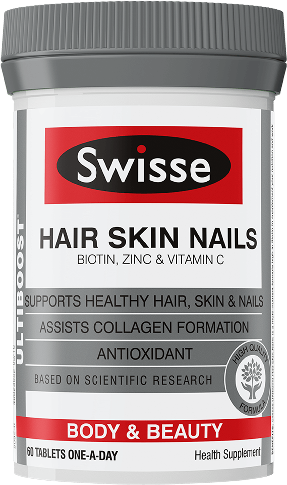Swisse Ultiboost Hair Skin Nails Supplement 60 Tablets (1210x1210), Png Download