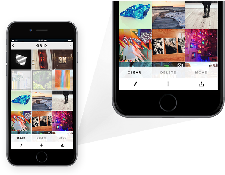 Grid App Website - Iphone (1000x606), Png Download
