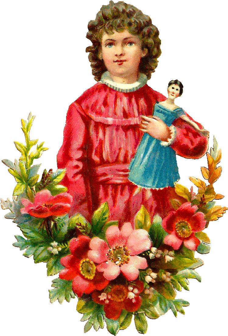 This Is A Stunningly Beautiful Victorian Scrap Of A - Artificial Flower (965x1304), Png Download