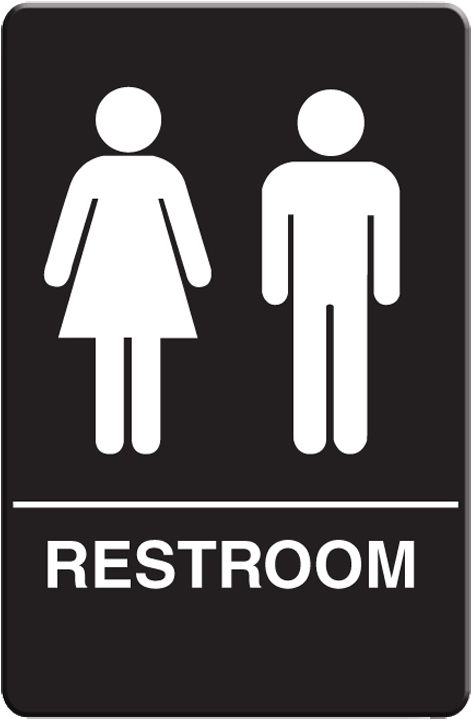 Black - Restroom Signs (576x807), Png Download