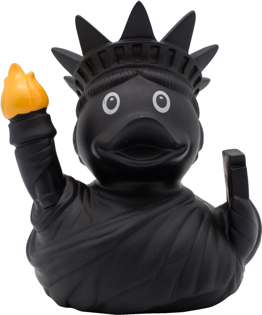 Estatua De La Libertad Negro - Rubber Duck (1117x1117), Png Download