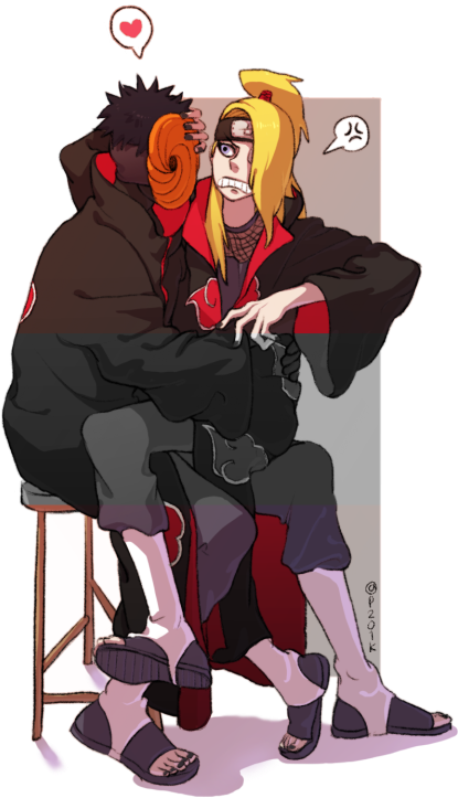 Deidara E Tobi Yaoi (467x750), Png Download