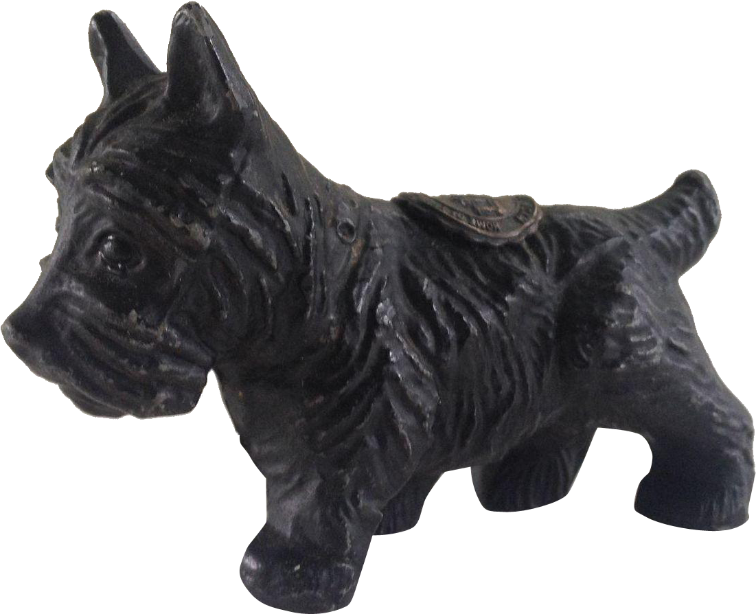 Vintage Solid Cast Scottie Dog Hyde Park Ny Souvenir - Scottish Terrier (1100x1100), Png Download