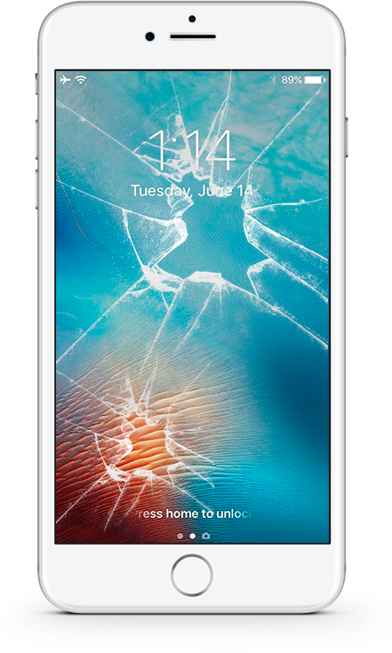 Broken Windows 7 (441x735), Png Download