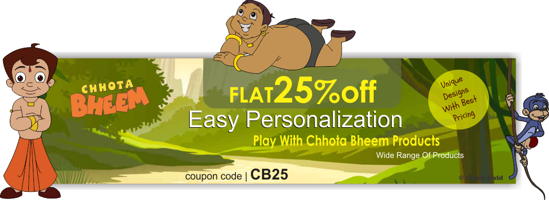 Flat 25% Off On Chota Bheem Products - Chota Bheem (1068x390), Png Download