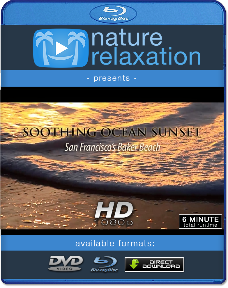 "soothing Ocean Sunset" Healing 10 Minute Nature Relaxation - 4k Resolution (1000x1000), Png Download