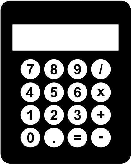 Kostenrechner / Calcolatore Costi Scrapbook Titles, - Calculator Clipart (500x625), Png Download
