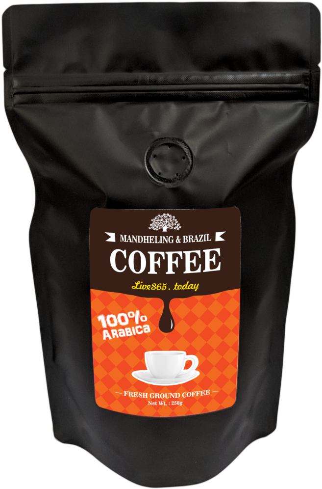 Mandheling & Brazil Ground Coffee 100% Arabica 250g - Coffee Substitute (900x1200), Png Download