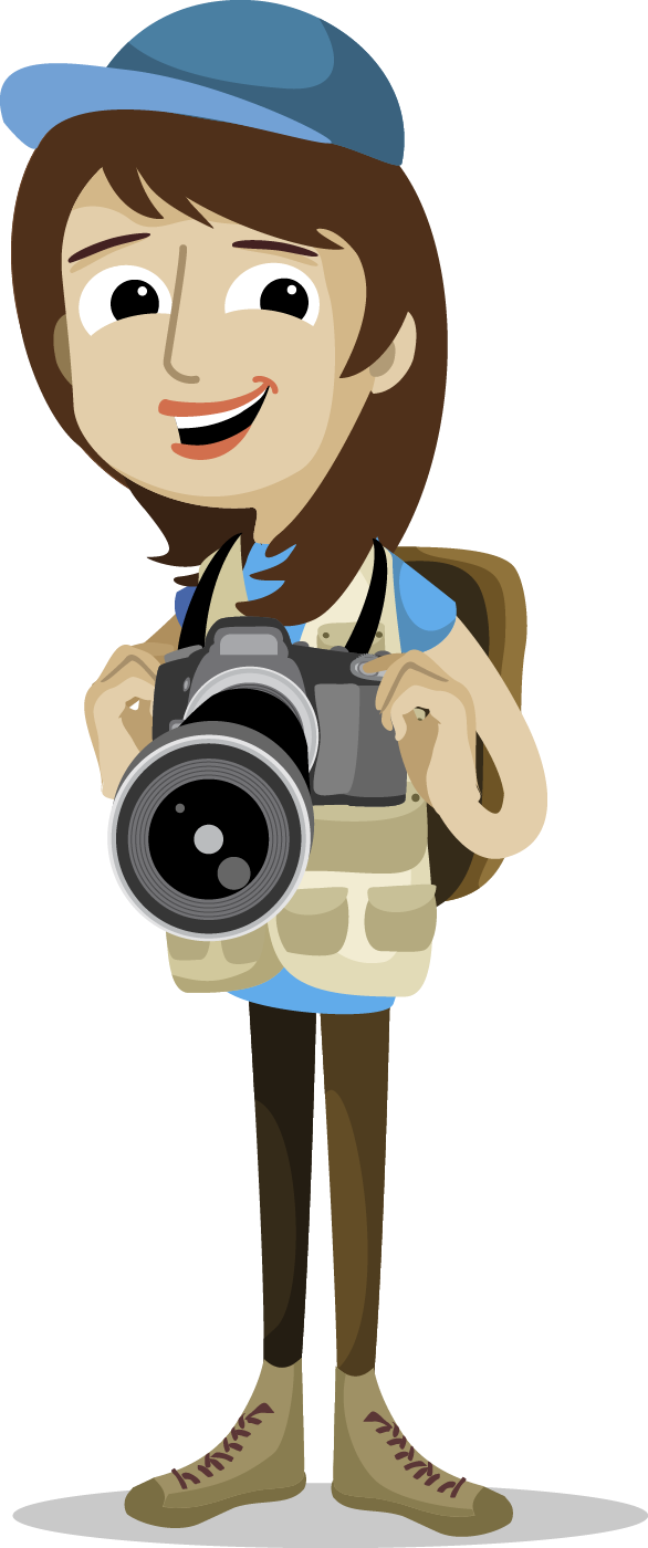 Photography Clipart Female Photographer - Photojournalist Clipart (586x1400), Png Download