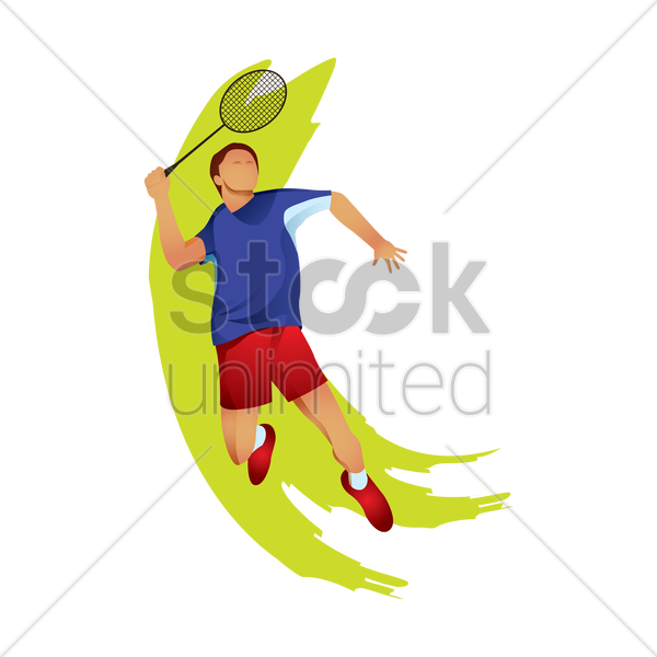 Badminton Clipart Action - Badminton Player Badminton Clipart (600x600), Png Download