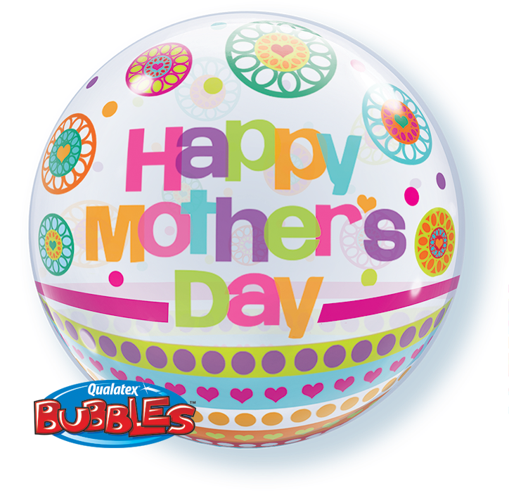 22" Single Bubble Mother's Day Dots And Patterns - Circle (729x726), Png Download
