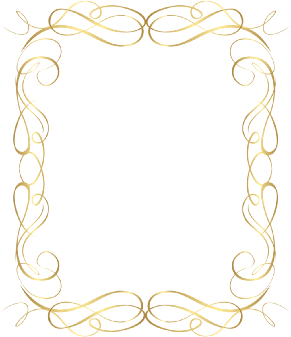 #pretty #lines #square #gold #golden #frame #border - Picture Frame (1024x1186), Png Download