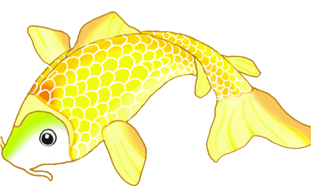 Koi Fish Clipart Golden Carp - Coral Reef Fish (640x480), Png Download