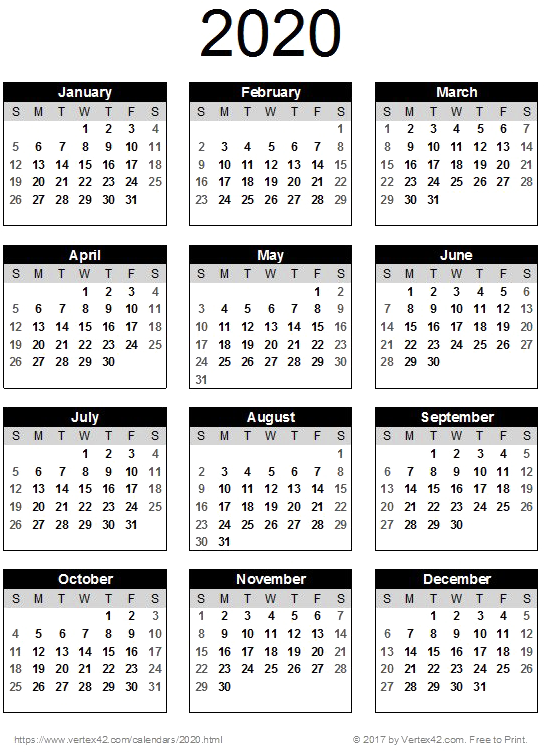 2020 Calendar Png Transparent Images - Free Printable 2019 Mini Calendar (588x767), Png Download