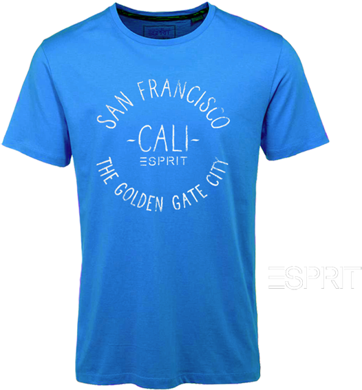 ~esprit Short Sleeve Blue Round Neck Tshirt San Francisco - Pretty Green Hajduk Split (600x600), Png Download