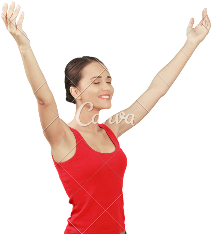 729 X 800 5 - Woman Arms Open (729x800), Png Download