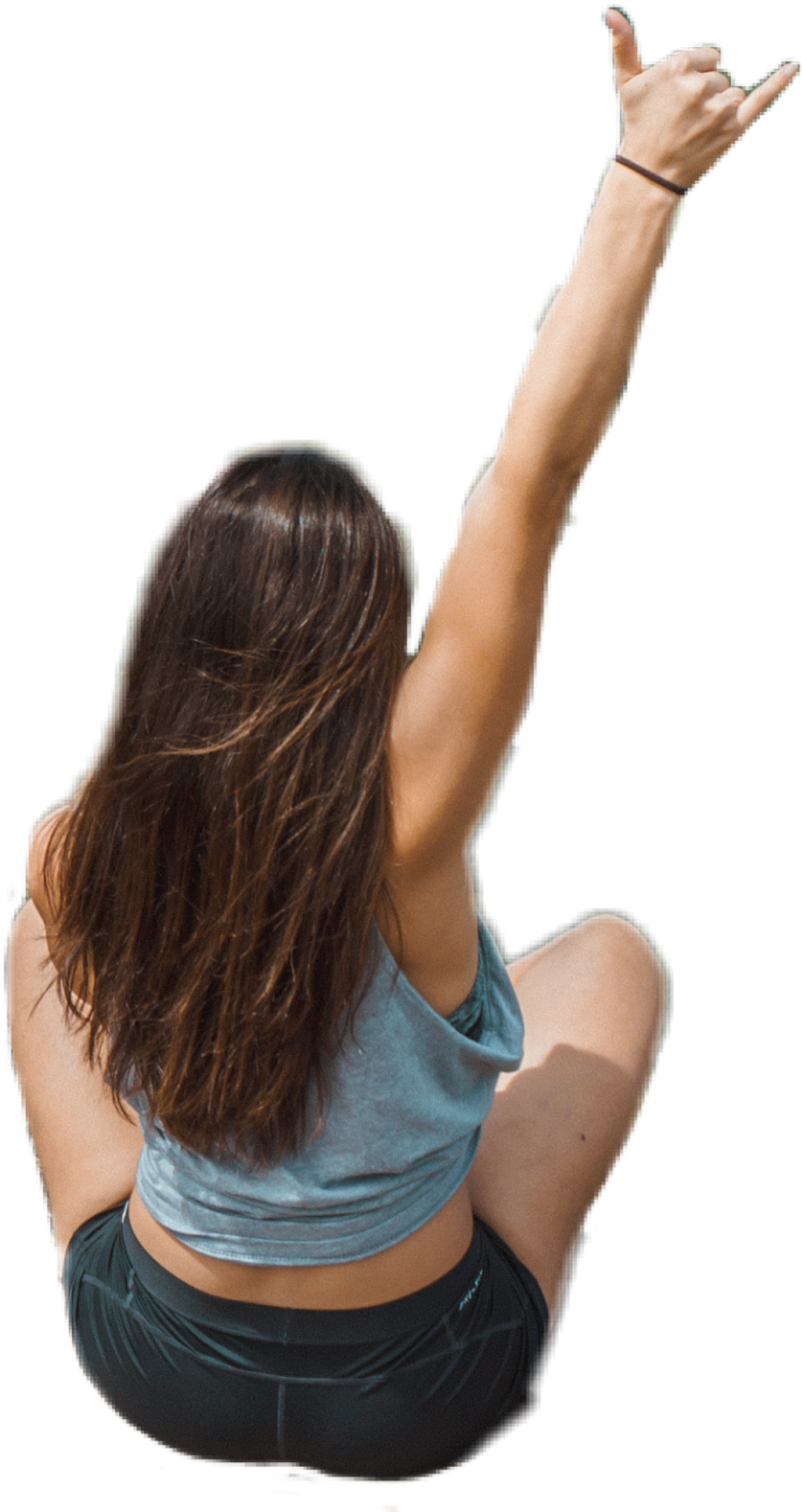 #post #woman #girl #back #sit - Girl (1024x1931), Png Download