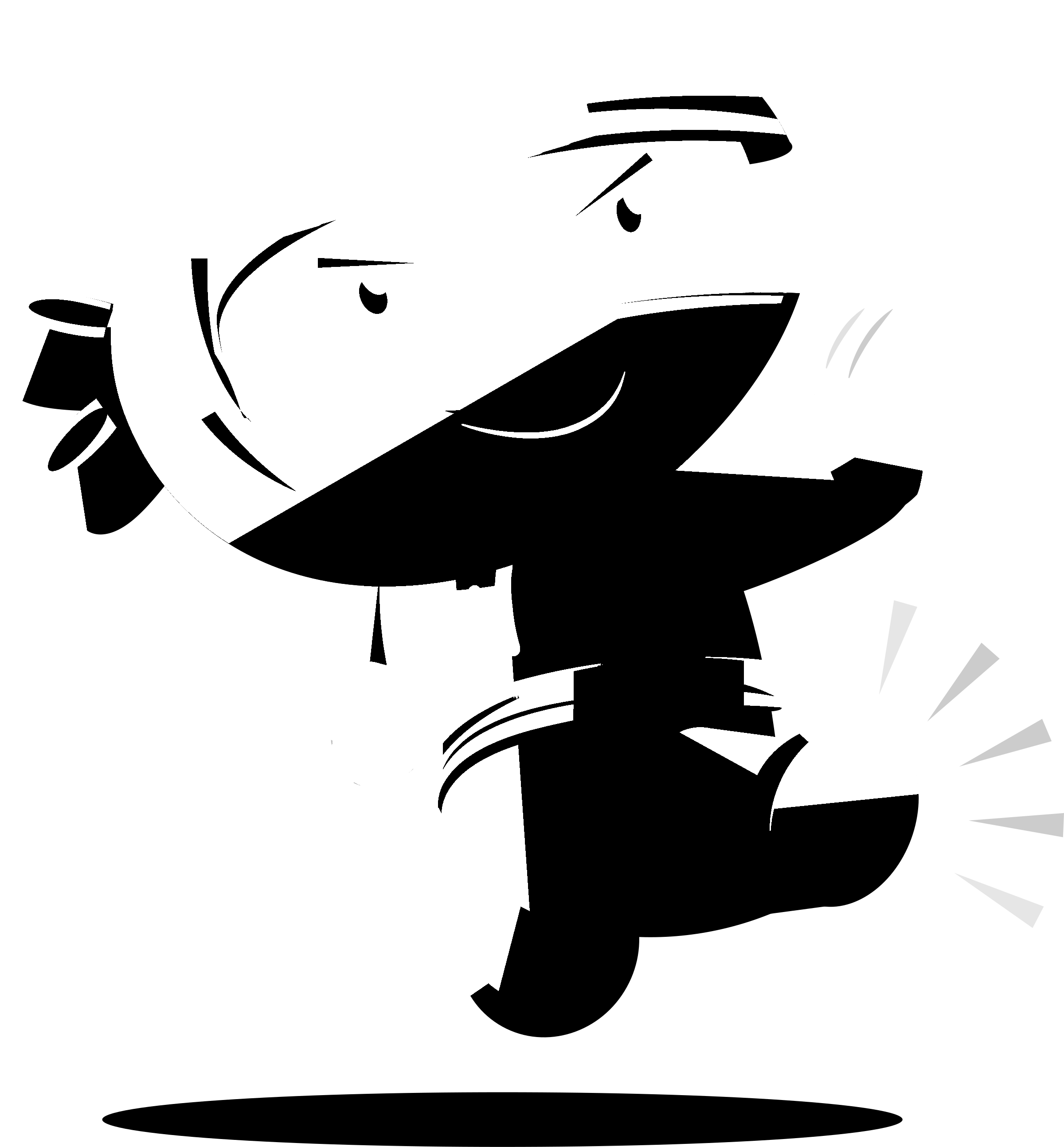Hiro Woocommerce Mascot Logo Black And White - Illustration (2400x2587), Png Download