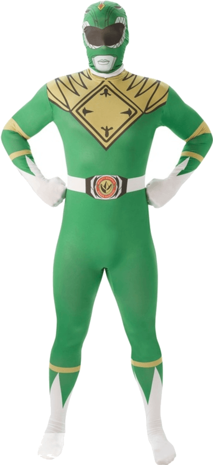 Adult Green Power Ranger - Green Mighty Morphin Power Rangers (600x951), Png Download