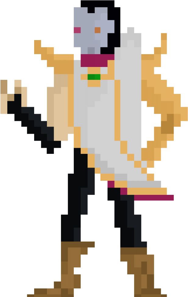 Jhin Sprite - Pixel Art (667x1000), Png Download
