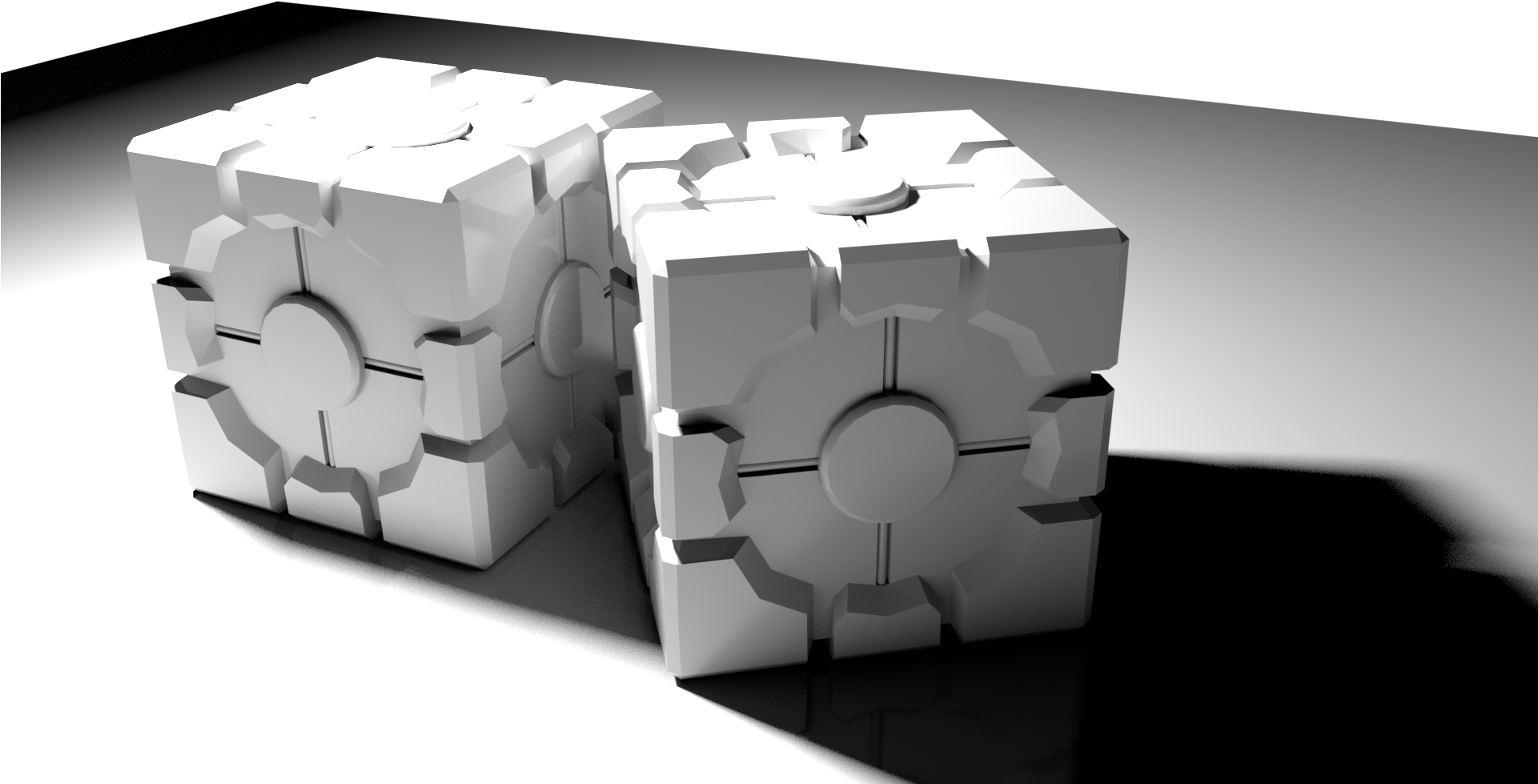 Companion Cube That I Made On Maya - Mechanical Puzzle (1920x1080), Png Download