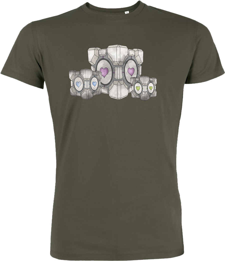 Blackmoon Companion Cube T Shirt Stanley T Shirt Khaki (1044x1044), Png Download