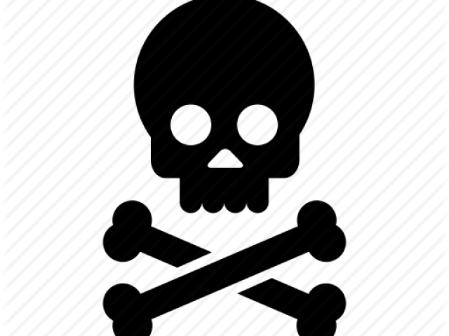 Skull Clipart Hazard - Simbolo De Peligro En Png (640x480), Png Download
